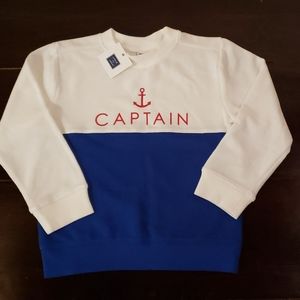Janie and Jack Captain Sweatshirt NWT Size 5